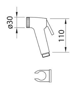 Hygienisches Duschset Shattaf Toubkal Chrom. Clever 61117