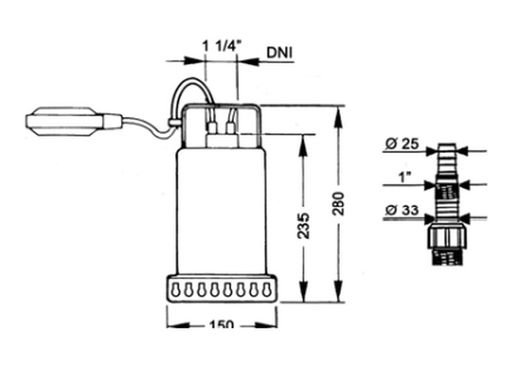Elettropompa sommersa SX-50 Cabel 9210