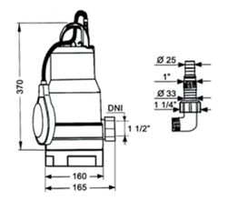 Elettropompa sommergibile SUM-100W Cabel 9206