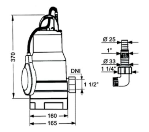 Elettropompa sommergibile SUM-100W Cabel 9206