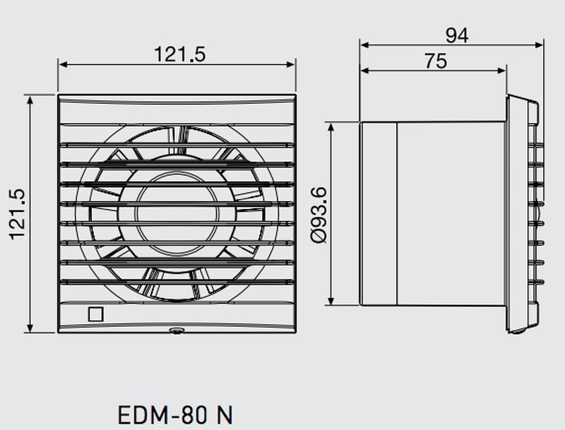 Extractor baño s+p edm-80 nt