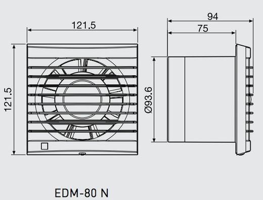 Bath Extractor Series EDM-80 N S&P 5210035100