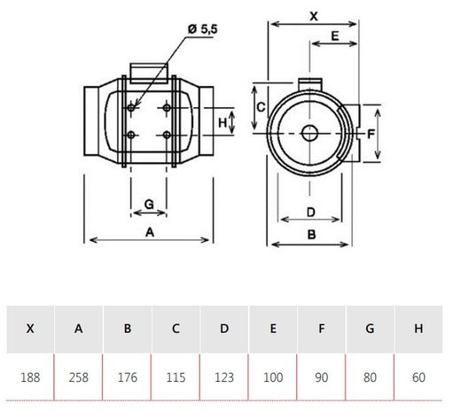 Extrator de duto helicoidal TD-350/125 230V 50HZ Soler y Palau 5211306500