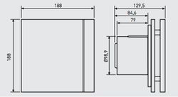 Bathroom extractor SILENT-100-CZ DESIGN S&P 5210601800