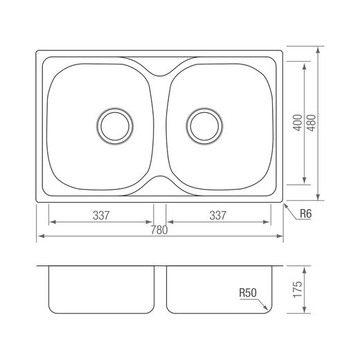 Sink HF 78 CC ICOBEN 3002613