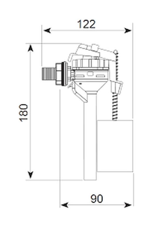 CABEL Side Servo-Ventil Ultrakompakter Schwimmerhahn 10721367