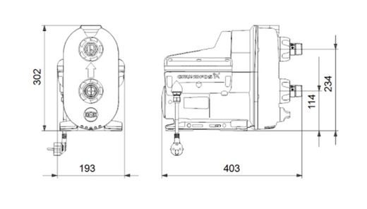 Grundfos Scala 2 G1 Pressure Group 0.55KW Auroaspirante 98562862
