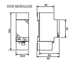 Dinuy analog time switch 2 daily modules with reserve IH BIM QT