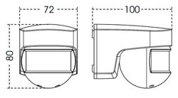 ISIMAT 230 V.Bewegungsmelder ohne verstellbare Wand.140º.IP55 OB134312 Orbis
