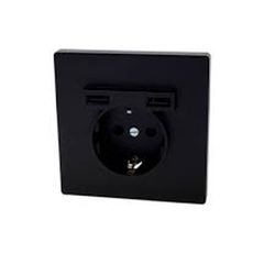 Kit Monoblock Schuko + 2 cargadores USB 1 elemento Simon 270  27190610-098
