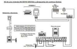 Kit vídeo Color 1 vivienda N5110/Vesta 2 Golmar 11500239B