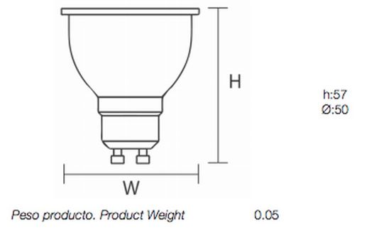 ROBLAN Dichroic GU10 LED-lampa 7W SMD 60º PROSKY 60