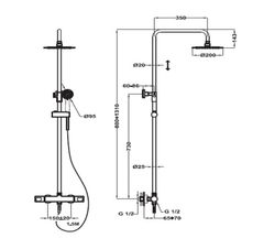 Sistema doccia MANACOR Dual Control Chrome Teka
