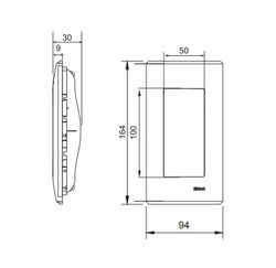 Unterputzrahmen 500 Cima 1 Doppelmodul weiß Simon 51010101-030