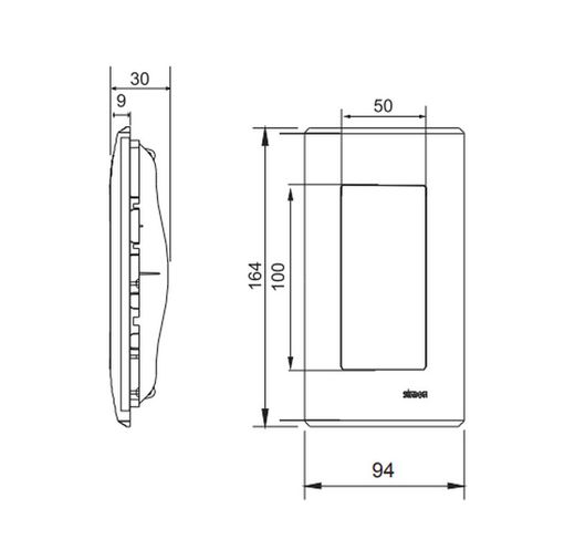 Unterputzrahmen 500 Cima 1 Doppelmodul weiß Simon 51010101-030