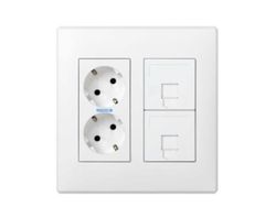 Unterputzrahmen 500 Cima mit 2 Doppelmodulen weiß Simon 51010102-030