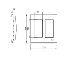 Unterputzrahmen 500 Cima mit 2 Doppelmodulen weiß Simon 51010102-030