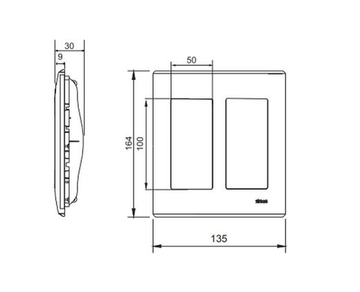 Unterputzrahmen 500 Cima mit 2 Doppelmodulen weiß Simon 51010102-030