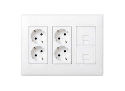 Cornice a filo 500 Cima con 3 moduli doppi bianco Simon 51010103-030