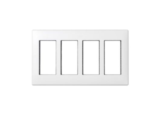 Unterputzrahmen 500 Cima mit 4 Doppelmodulen weiß Simon 51010104-030
