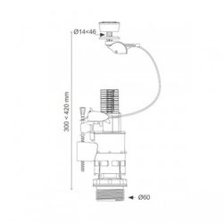 Universal WC-mekanism 3 / 6l KABEL 10720524