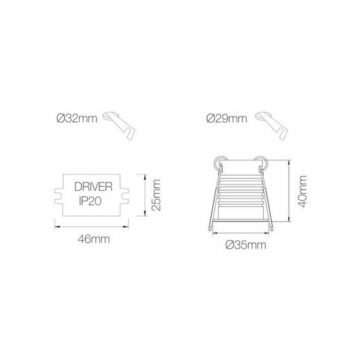 Mini proiettore LED PULSAR C 3,5w 3000k di Beneito e Faure