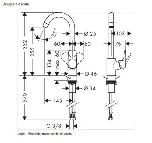 Hansgrohe Logis-serie keukenmengkraan