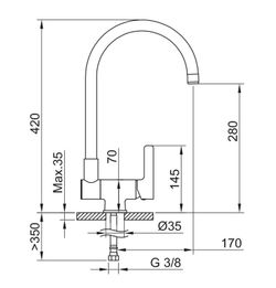 Sink mixer Cabel Folding 60778