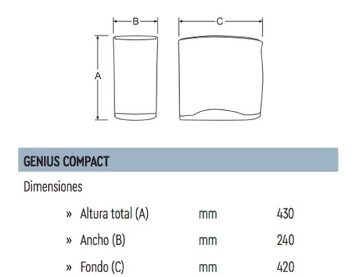GENIUS COMPACT indenlandsk omvendt osmose uden pumpe KABEL 304073-01