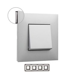 Placa embellecedora Valena Next 4 elementos aluminio  Legrand 741034