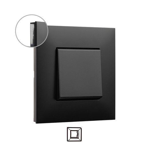 Placa de acabamento Valena Next 1 elemento escuro Legrand 741051