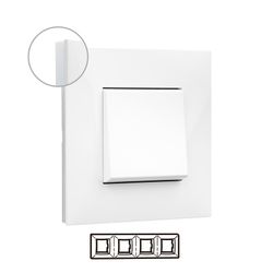 Placa embellecedora Valena Next 4 elementos blanco  Legrand 741004