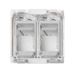 CG 500 Cima flat RV plate with 2 white Simon connectors 50000089-030