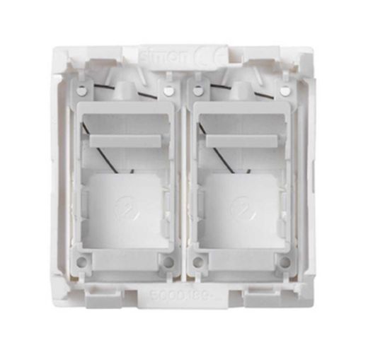 CG 500 Cima flat RV plate with 2 white Simon connectors 50000089-030