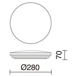 Plafoniera Carme Rimless D280 INDELUZ 731D-L4118B-28