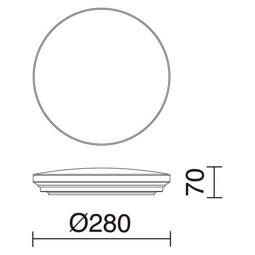 Plafoniera Carme Rimless D280 INDELUZ 731D-L4118B-28