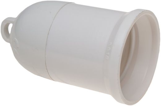 Douille E-27 pour la construction. Connexion avec des vis. 4A 250V.