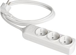 Prolongador con 3 bases 2P+T, 16A 250V~. 1,5 m de cable.