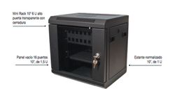 Rack Wall Kit Mini Rack 10” Nero Openet-ICS 24025