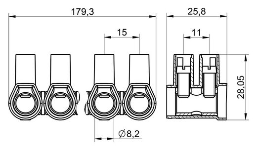 Easy Cut-Verbindungsstreifen der Serie 100 135 N.