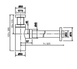 Cylindrisk sifon KABEL 30722018