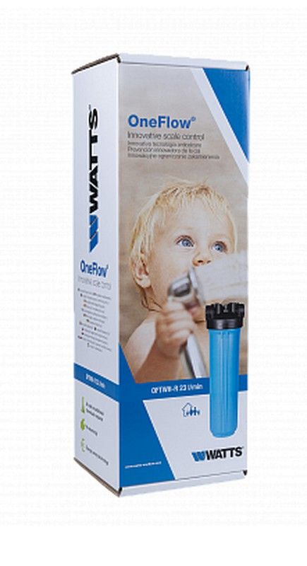 OneFlow Watts S0002188 Prevention System Pack + S0002189 Cartridge plus present av aluminiumflaska med digital temperaturindikator.
