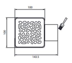 Kompakt sump med rostfritt stålgaller CABEL 30721372