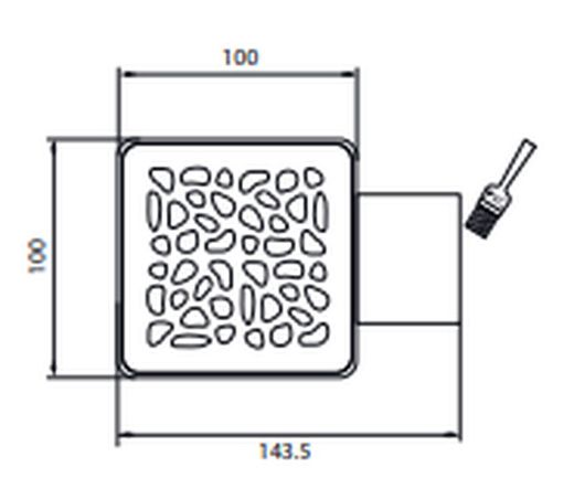 Kompakt sump med rostfritt stålgaller CABEL 30721372