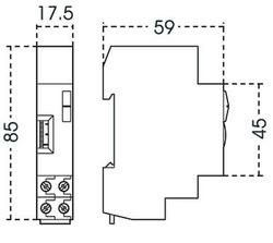 T-16 230 V. Automático escalera modular RAL DIN. 45 s a 7 min OB060131 Orbis