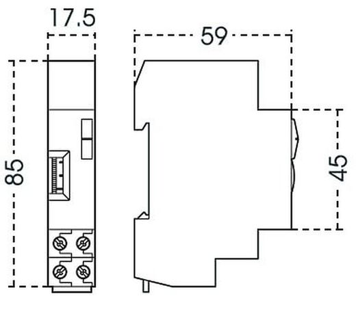 T-16 230 V. Automático escalera modular RAL DIN. 45 s a 7 min OB060131 Orbis