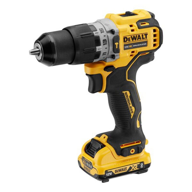Taladro percutor sin escobillas  XR 12V LI-ION 2AH DEWALT DCD706D2-QW