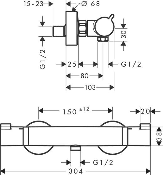 Hansgrohe Komfortduschthermostat