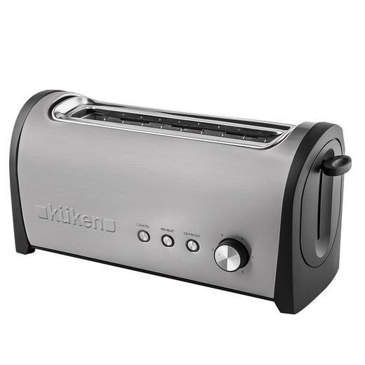 2 stk rustfri brødrister. stor 1000w. KÜKEN 33623