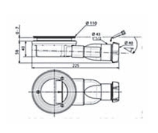 Extraflaches Ventil für Duschwanne Ø 90 KABEL 30719919